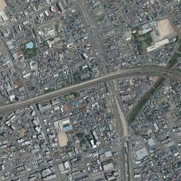 新潟 万代シテイ周辺の現在の空中写真