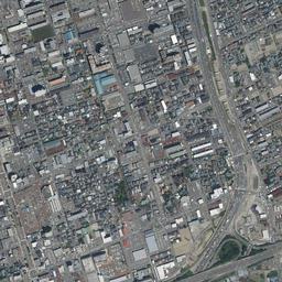 新潟 万代シテイ周辺の現在の空中写真