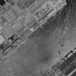 大川端リバーシティ21周辺の 1961〜1969 年の空中写真