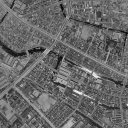 大川端リバーシティ21周辺の 1961〜1969 年の空中写真