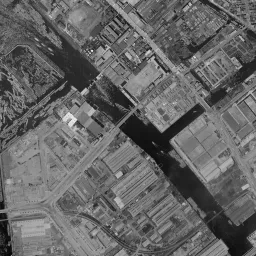大川端リバーシティ21周辺の 1961〜1969 年の空中写真