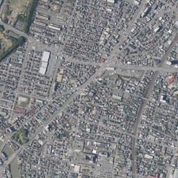 大牟田 (三井三池炭鉱跡)周辺の現在の空中写真