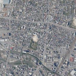 大牟田 (三井三池炭鉱跡)周辺の現在の空中写真
