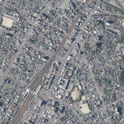 大牟田 (三井三池炭鉱跡)周辺の現在の空中写真