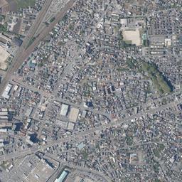 大牟田 (三井三池炭鉱跡)周辺の現在の空中写真
