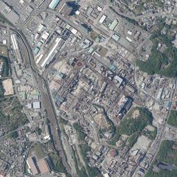 大牟田 (三井三池炭鉱跡)周辺の現在の空中写真