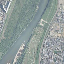 男山団地周辺の現在の空中写真