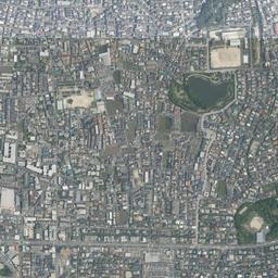 男山団地周辺の現在の空中写真