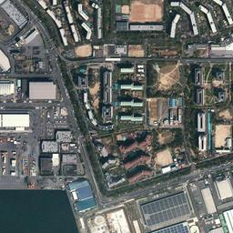 南港ポートタウン周辺の現在の空中写真
