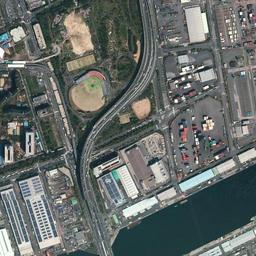 南港ポートタウン周辺の現在の空中写真