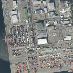 六甲アイランド周辺の現在の空中写真