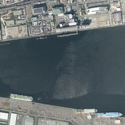六甲アイランド周辺の現在の空中写真