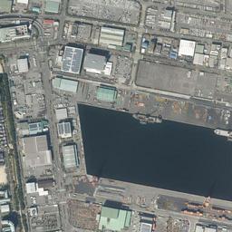 六甲アイランド周辺の現在の空中写真
