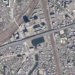 ささしまライブ周辺の現在の空中写真