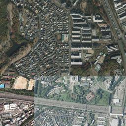 千里ニュータウン (千里中央)周辺の現在の空中写真