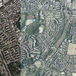 千里ニュータウン (千里中央)周辺の現在の空中写真