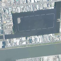 夢の島・新木場周辺の現在の空中写真