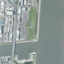 夢の島・新木場周辺の現在の空中写真