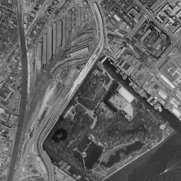 汐留シオサイト周辺の 1961〜1969 年の空中写真