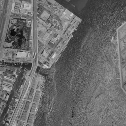 汐留シオサイト周辺の 1961〜1969 年の空中写真