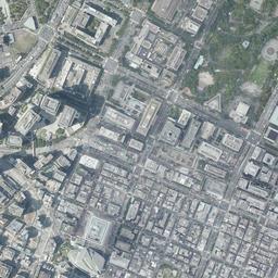 汐留シオサイト周辺の現在の空中写真