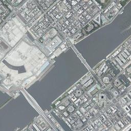 汐留シオサイト周辺の現在の空中写真