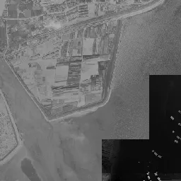 商工センター (広島西部埋立地)周辺の 1961〜1969 年の空中写真