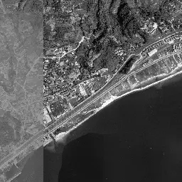 商工センター (広島西部埋立地)周辺の 1961〜1969 年の空中写真