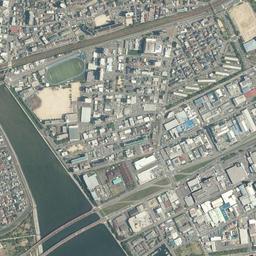 商工センター (広島西部埋立地)周辺の現在の空中写真