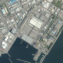 商工センター (広島西部埋立地)周辺の現在の空中写真