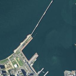 サンポート高松周辺の現在の空中写真