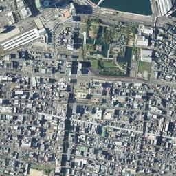 サンポート高松周辺の現在の空中写真