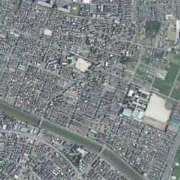 武里団地周辺の現在の空中写真