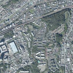 多摩ニュータウン (多摩センター)周辺の現在の空中写真