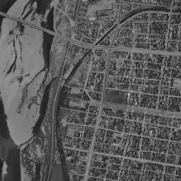 富山駅北 (富岩運河環水公園)周辺の 1961〜1969 年の空中写真