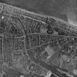 富山新港 (新湊)周辺の 1961〜1969 年の空中写真