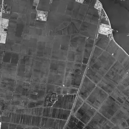 富山新港 (新湊)周辺の 1961〜1969 年の空中写真