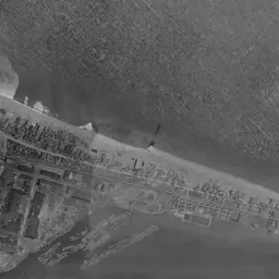 富山新港 (新湊)周辺の 1961〜1969 年の空中写真