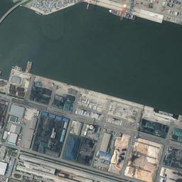 富山新港 (新湊)周辺の現在の空中写真