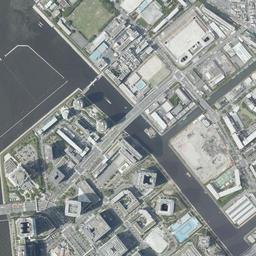 豊洲周辺の現在の空中写真