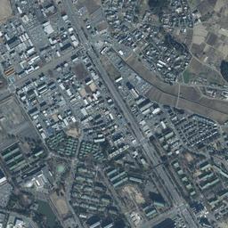 筑波研究学園都市周辺の現在の空中写真