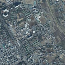 筑波研究学園都市周辺の現在の空中写真