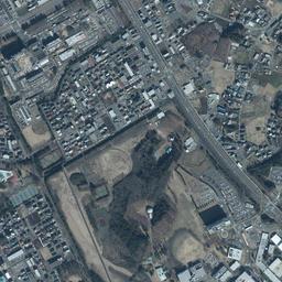 筑波研究学園都市周辺の現在の空中写真