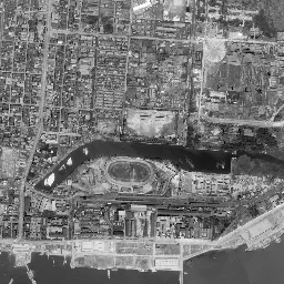 宇品・広島港地区周辺の 1961〜1969 年の空中写真