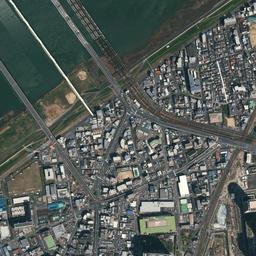 うめきた (グランフロント大阪)周辺の現在の空中写真