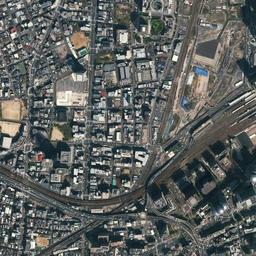 うめきた (グランフロント大阪)周辺の現在の空中写真
