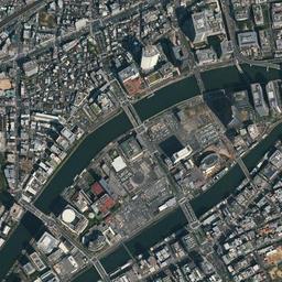 うめきた (グランフロント大阪)周辺の現在の空中写真
