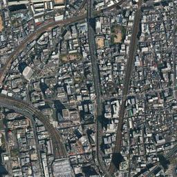 うめきた (グランフロント大阪)周辺の現在の空中写真
