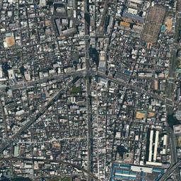 うめきた (グランフロント大阪)周辺の現在の空中写真