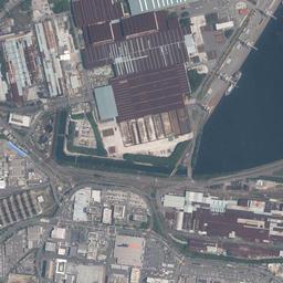 東田 (八幡製鉄所東田地区)周辺の現在の空中写真